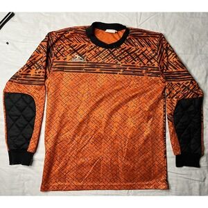 Score Soccer Jersey Youth Size Large Orange Diamonds Long Sleeve Vintage 1990s